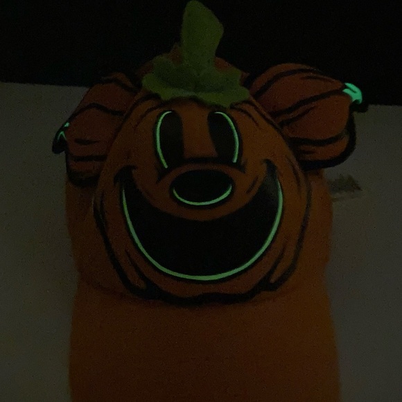 Disney Parks Mickey's Pumpkin Patch Halloween Glow in the Dark Baseball Cap Hat - Picture 12 of 13
